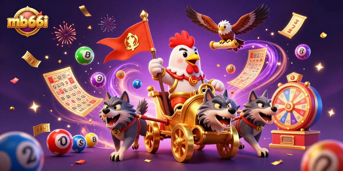 Engage with mb66i's thrilling gaming experience, featuring dynamic lottery balls and a roguish rooster warlord!