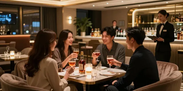 강남구구단의 고급스러운 독립 룸에서 친구들과 함께하는 즐거운 시간