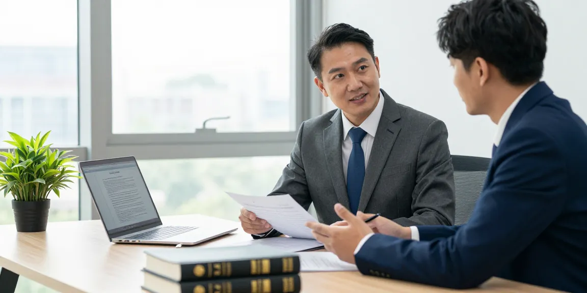 Click to view a dynamic legal consultation scene in a professional office.