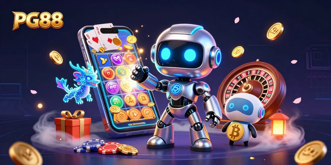 Experience thrilling gameplay with PG88's vibrant casino scene featuring cyberpunk characters.