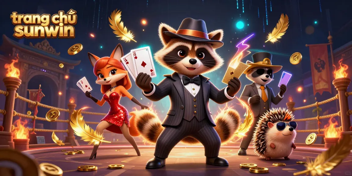 Play exciting games at trang chủ sunwin with a suave raccoon and vibrant gambling scene.