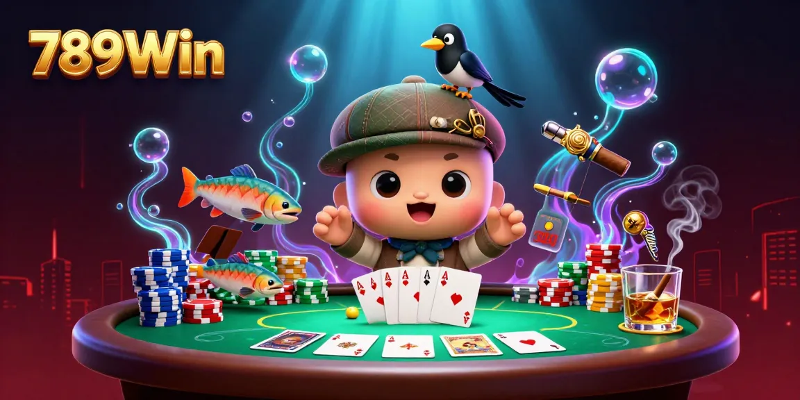 Experience thrilling casino fun at 789Win with Nessie and friends in a vibrant poker scene.